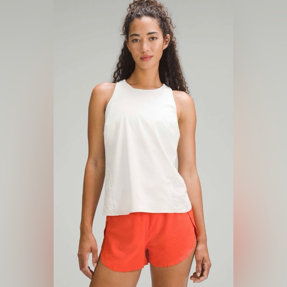 Lululemon NWT Lightweight Stretch Running Tank Top Airflow In Sense Emboss Mini